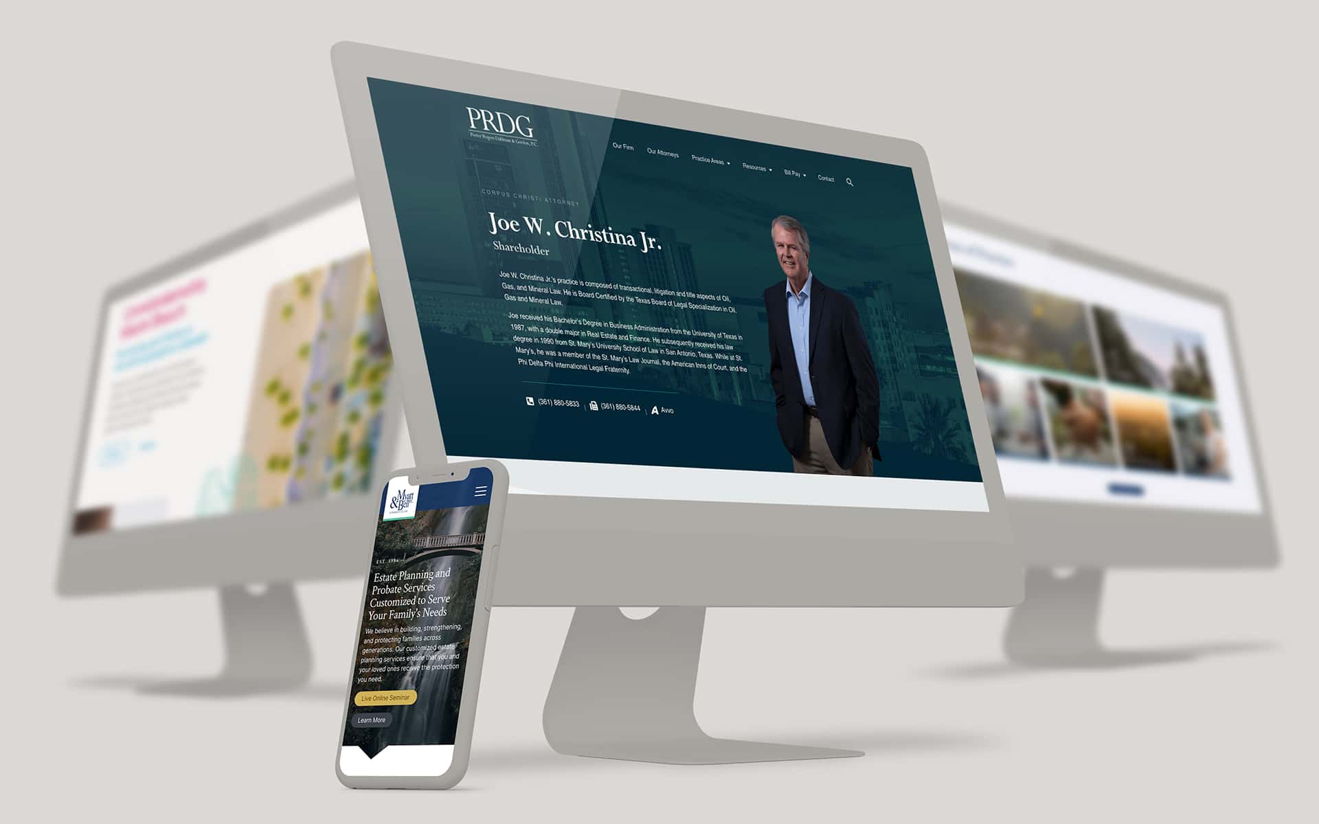 Legal website mockup